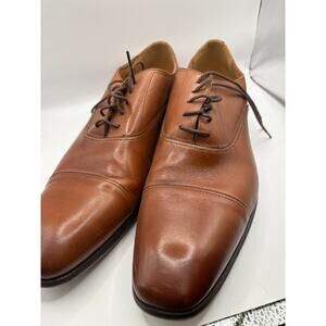 Florsheim Oxford Leather Dress Shoes Mens 13 Brown Cap Toe Lace Up Business